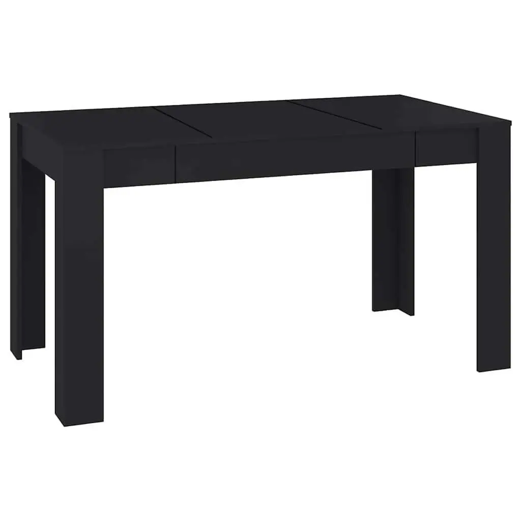 Dining Table Black Kitchen Dining Room Furniture Engineered Wood Modern Design