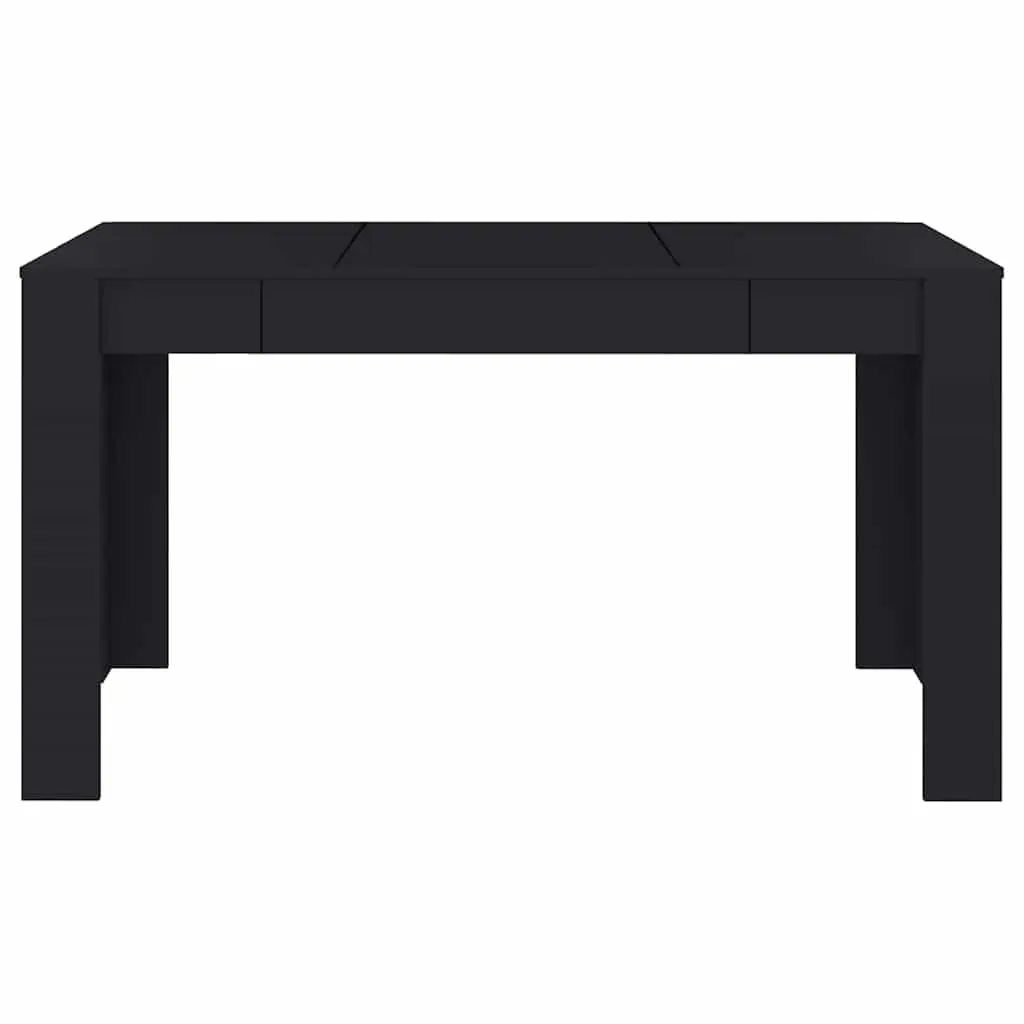 Dining Table Black Kitchen Dining Room Furniture Engineered Wood Modern Design