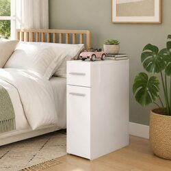 Storage Cabinet Dimensions: 20 x 45.5 x 60 cm, White
