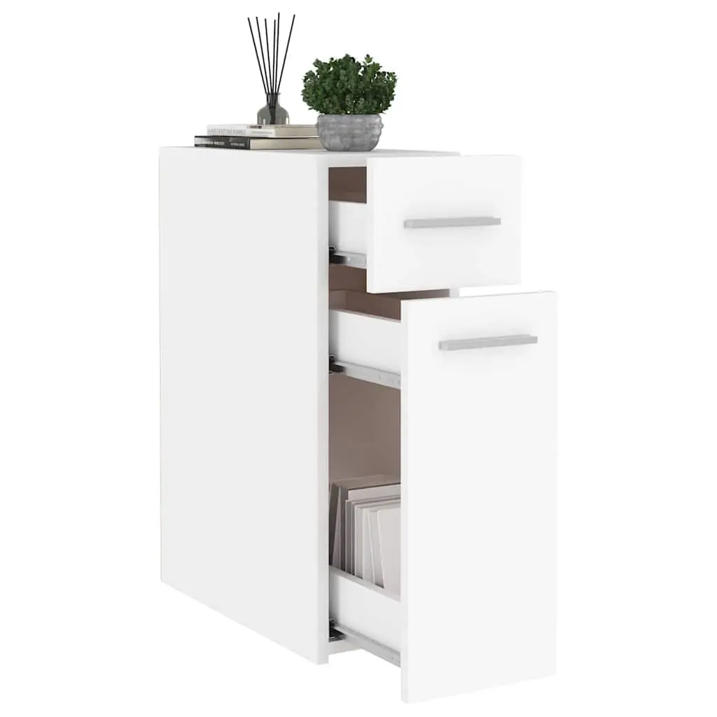 Storage Cabinet White Engineered Wood Apothecary Organiser Home 20 x 45.5 x 60 cm