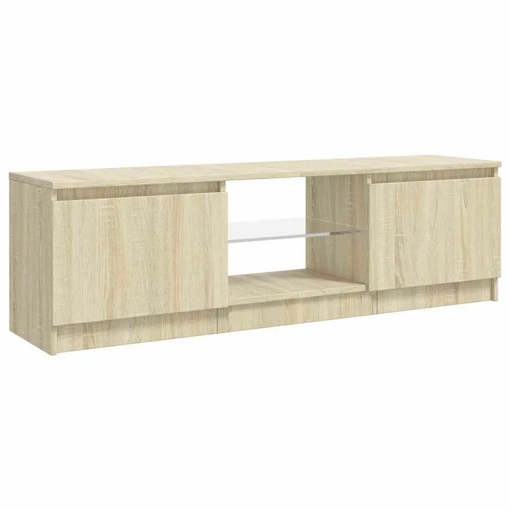 TV Cabinet for Living Room with RGB LED Lights Brown 120 x 30 x 36 cm