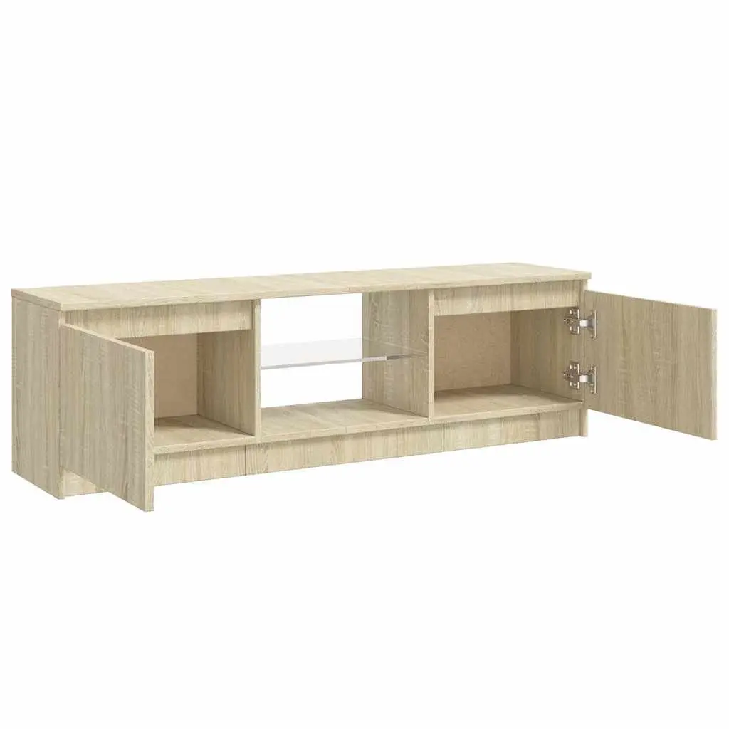 TV Cabinet for Living Room with RGB LED Lights Brown 120 x 30 x 36 cm