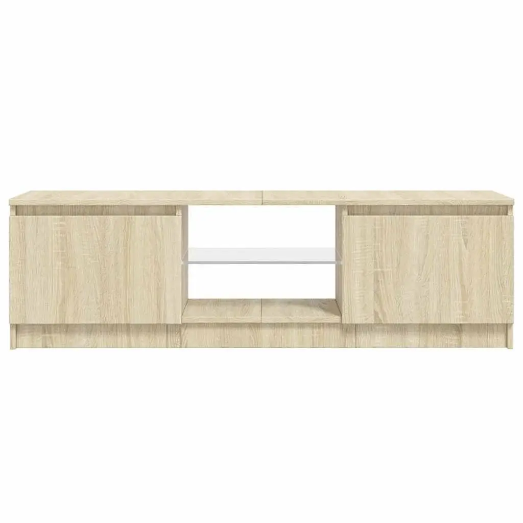 TV Cabinet for Living Room with RGB LED Lights Brown 120 x 30 x 36 cm