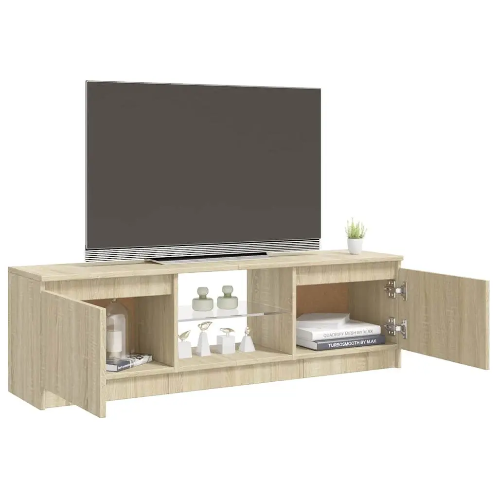 TV Cabinet for Living Room with RGB LED Lights Brown 120 x 30 x 36 cm