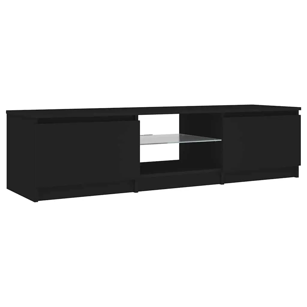 TV Cabinet for Living Room with RGB LED Lights Black 140 x 40 x 36 cm