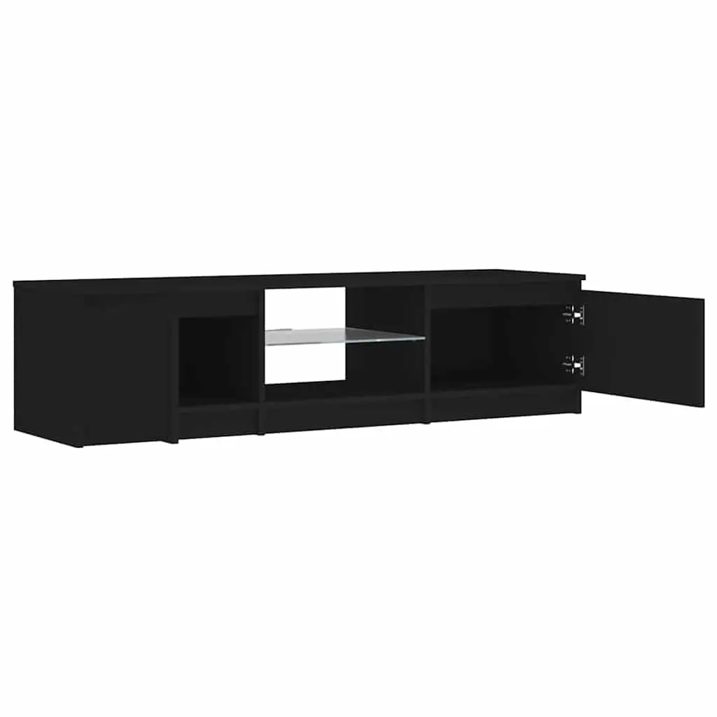 TV Cabinet for Living Room with RGB LED Lights Black 140 x 40 x 36 cm