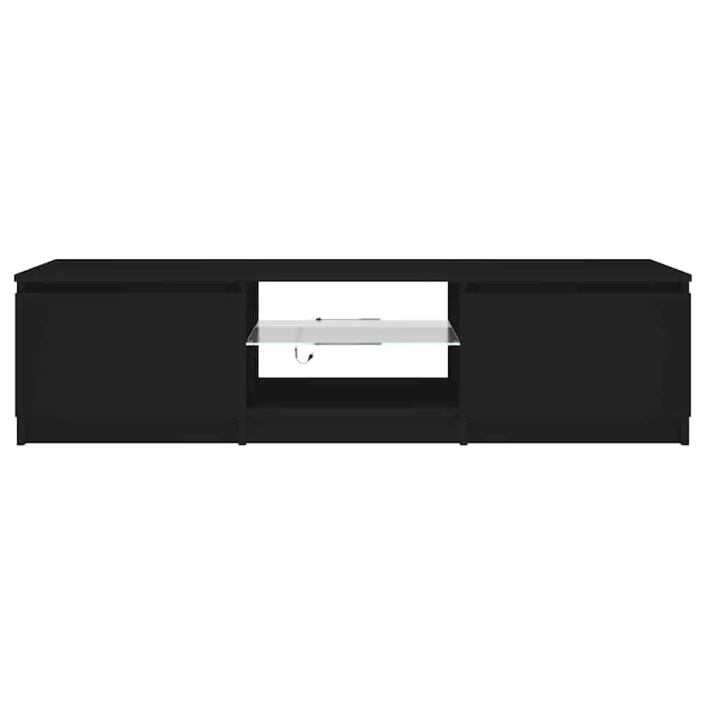 TV Cabinet for Living Room with RGB LED Lights Black 140 x 40 x 36 cm