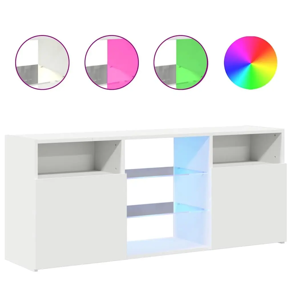 TV Cabinet for Living Room with LED Lights 120x30x50cm