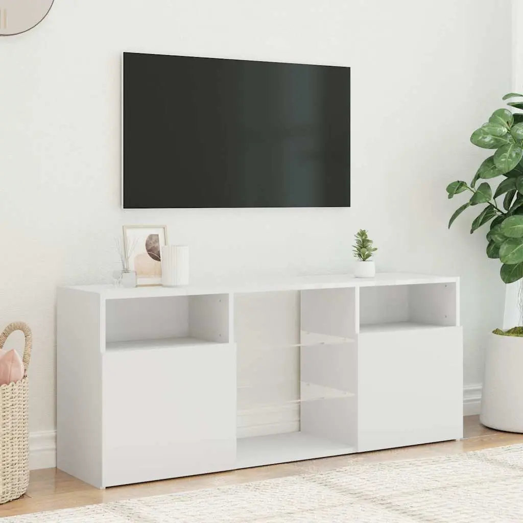 TV Cabinet for Living Room with LED Lights 120x30x50cm