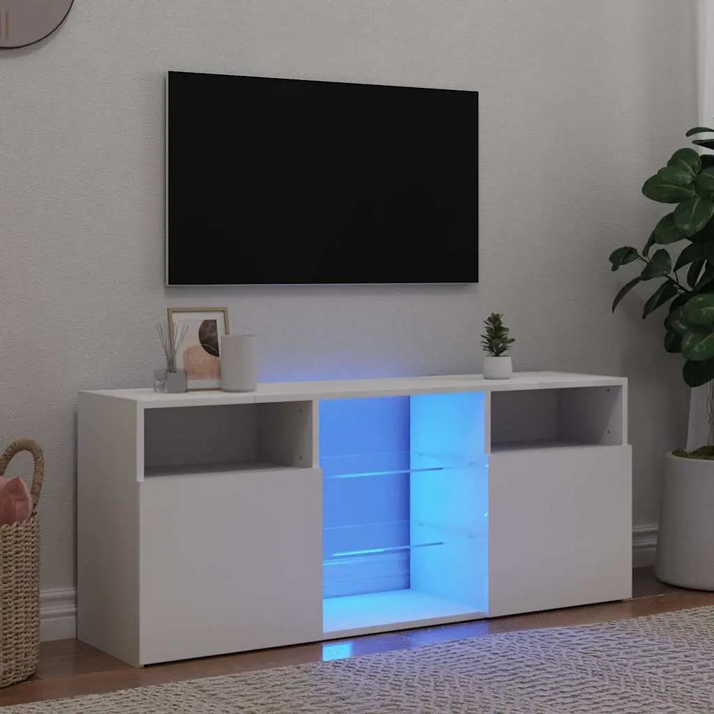 TV Cabinet for Living Room with LED Lights 120x30x50cm