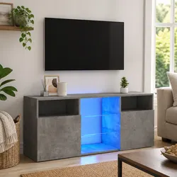 Dimensions and Features of the Grey LED TV Cabinet
