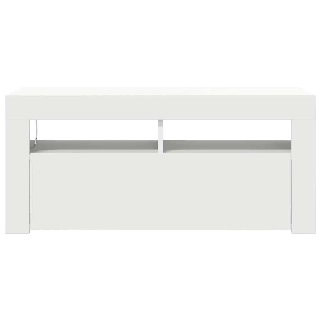 White LED TV Cabinet Unit