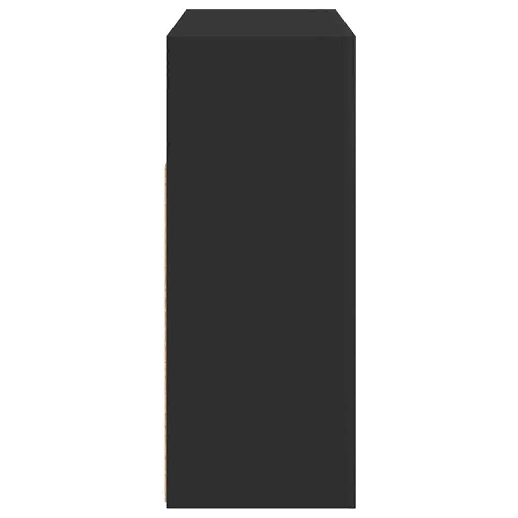 Sideboard with RGB LED Lights Storage Cabinet Black 115.5x30x75 cm