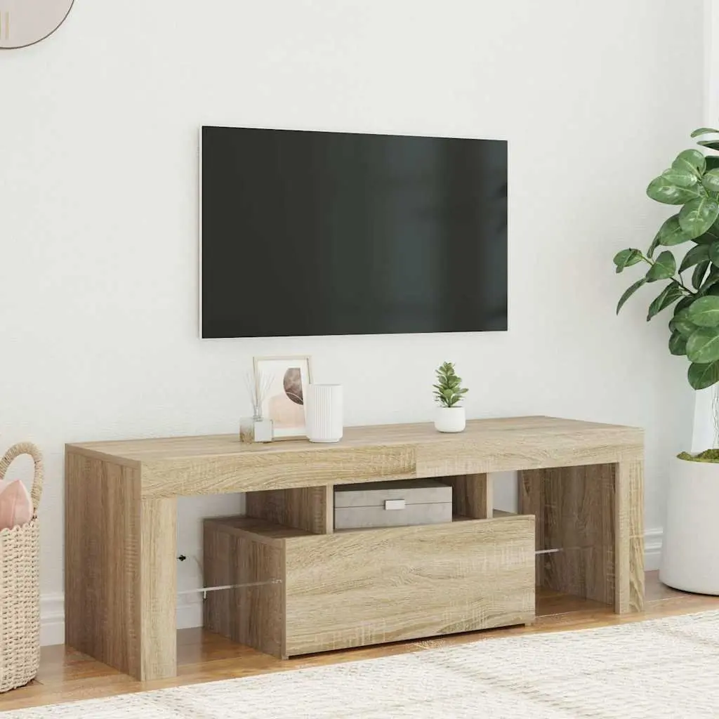 TV Cabinet for Living Room with RGB LED Lights 120x35x40cm