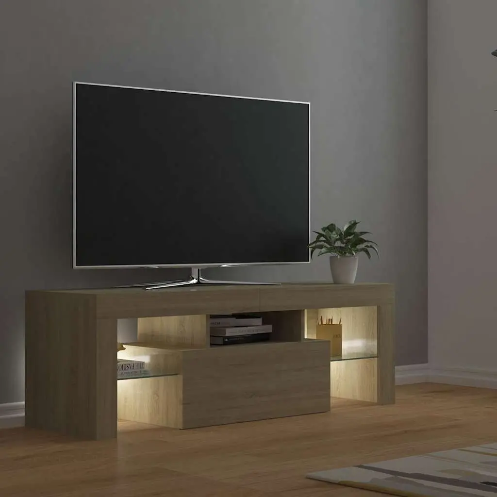 TV Cabinet for Living Room with RGB LED Lights 120x35x40cm