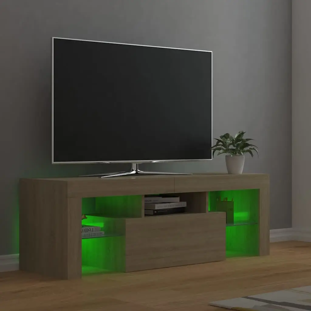 TV Cabinet for Living Room with RGB LED Lights 120x35x40cm