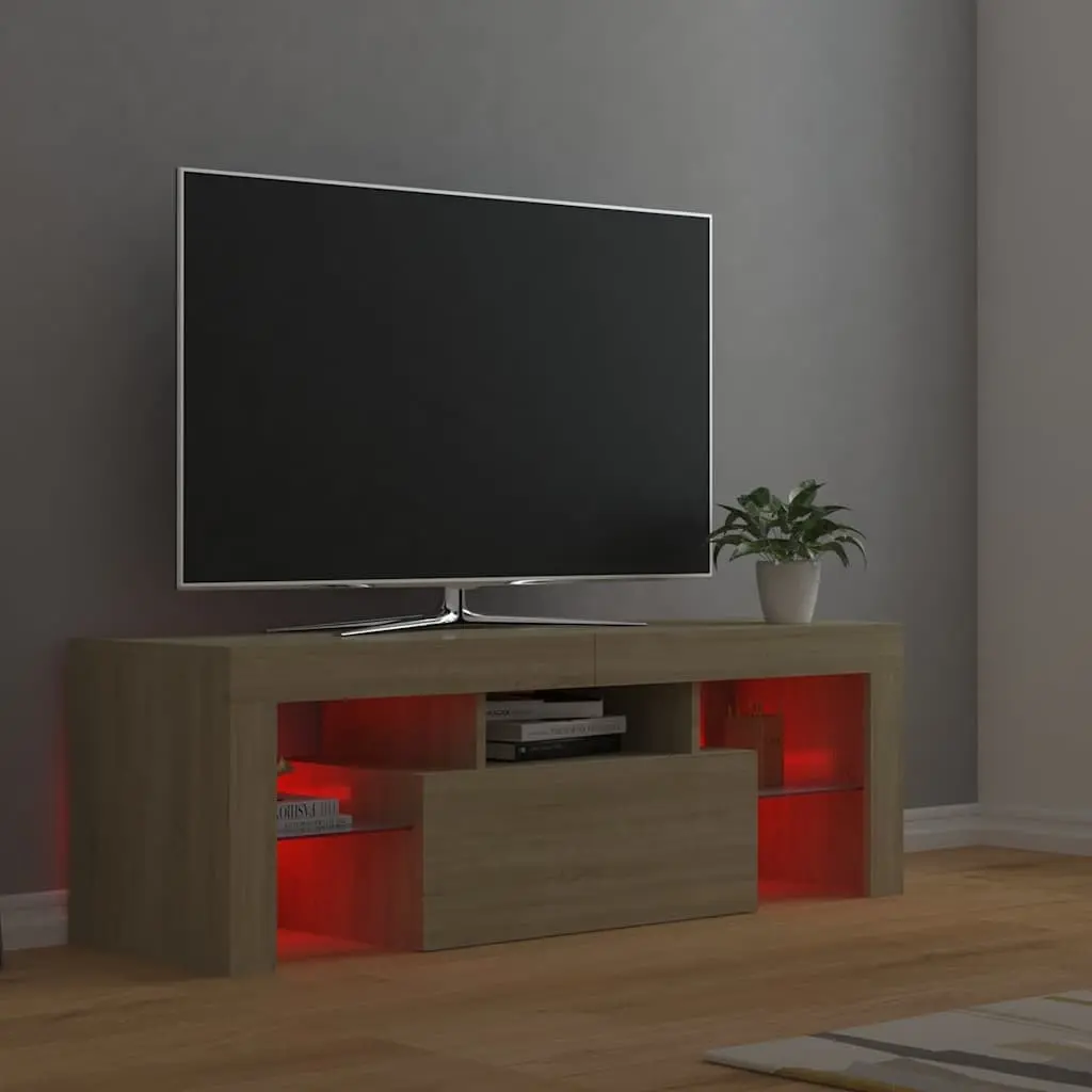TV Cabinet for Living Room with RGB LED Lights 120x35x40cm