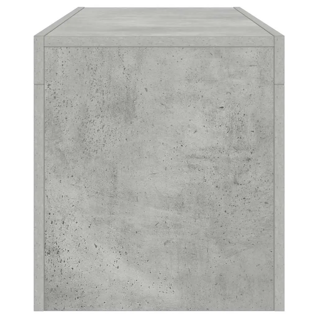 TV Cabinet Grey LED Lights Media Storage Stand Living Room 120 x 35 x 40 cm