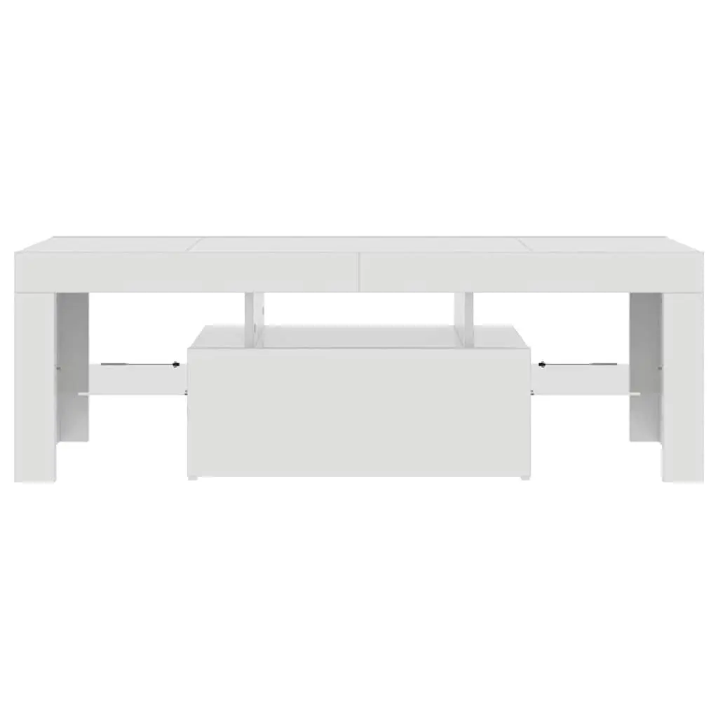 White High Gloss TV Cabinet with LED Lighting