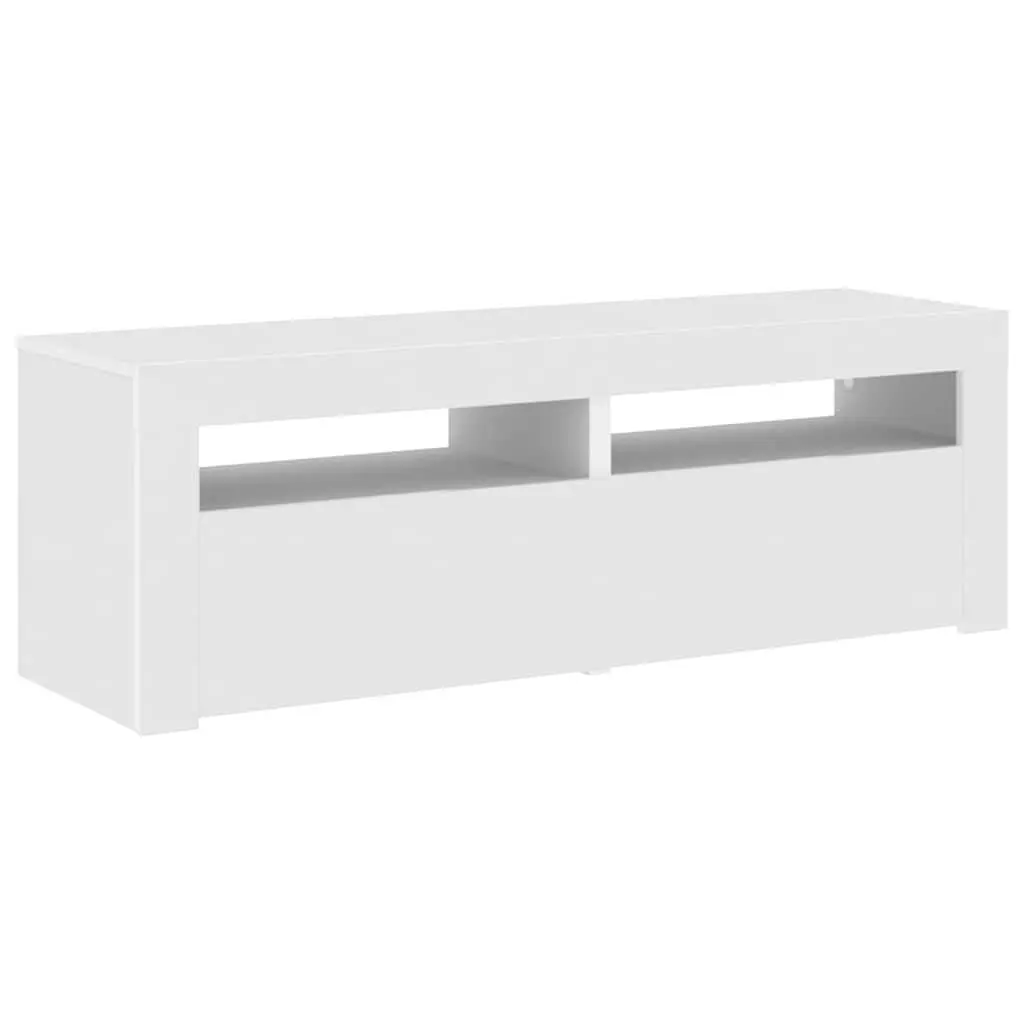 White LED TV Cabinet 120x35x40cm with RGB Lighting System