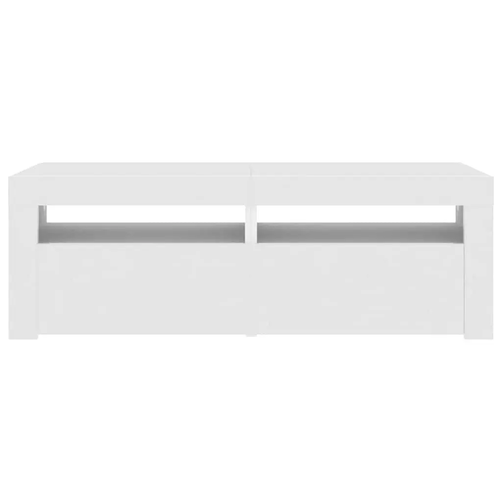 White LED TV Cabinet 120x35x40cm with RGB Lighting System