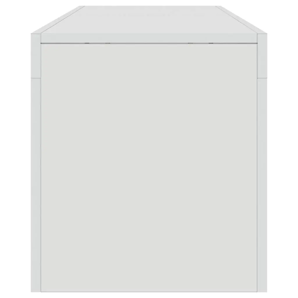TV Cabinet with RGB LED Lights Modern Storage Unit High Gloss White