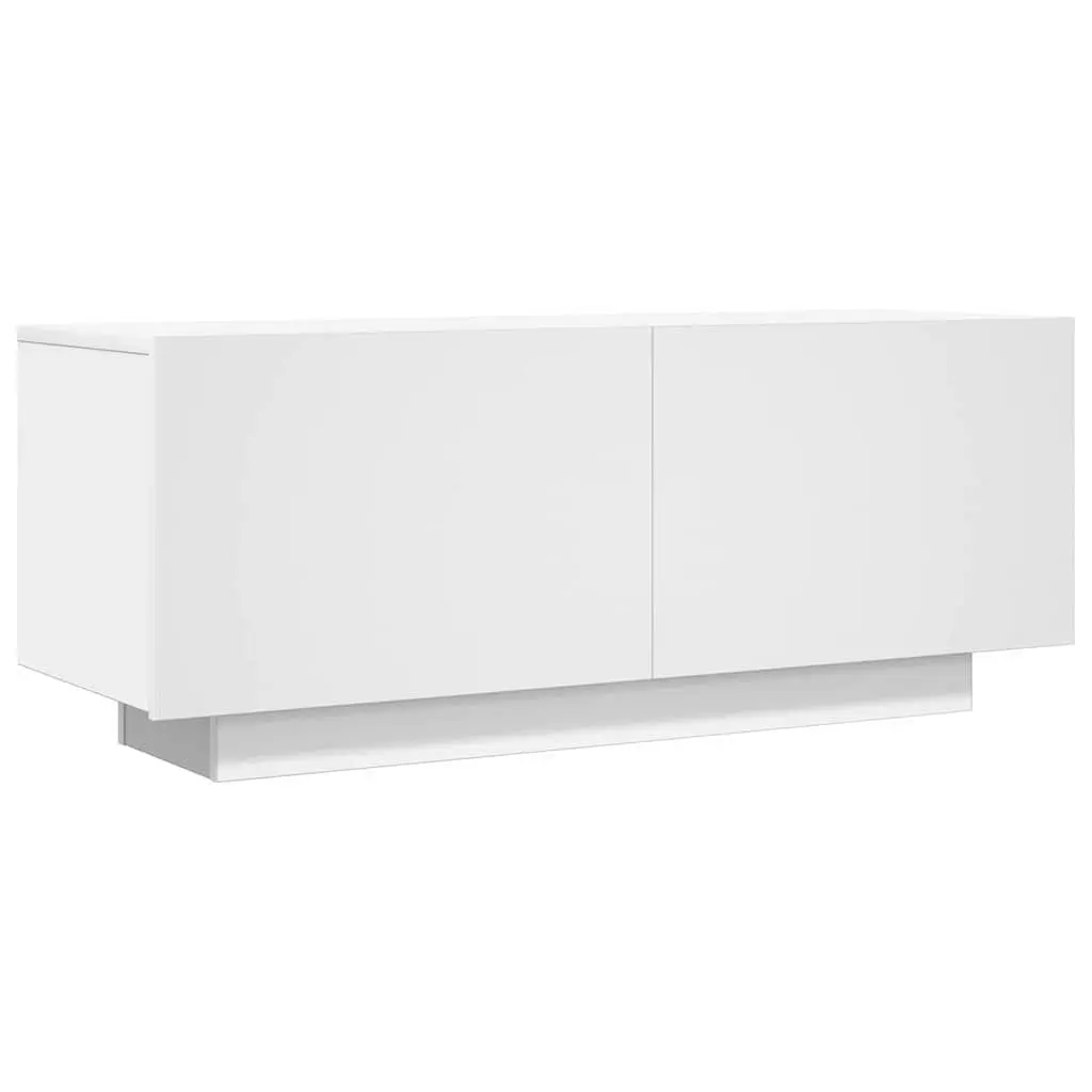 TV Cabinet White 100x35x40 cm Engineered Wood Media Unit Storage Organiser