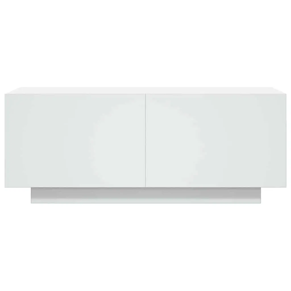 TV Cabinet White 100x35x40 cm Engineered Wood Media Unit Storage Organiser