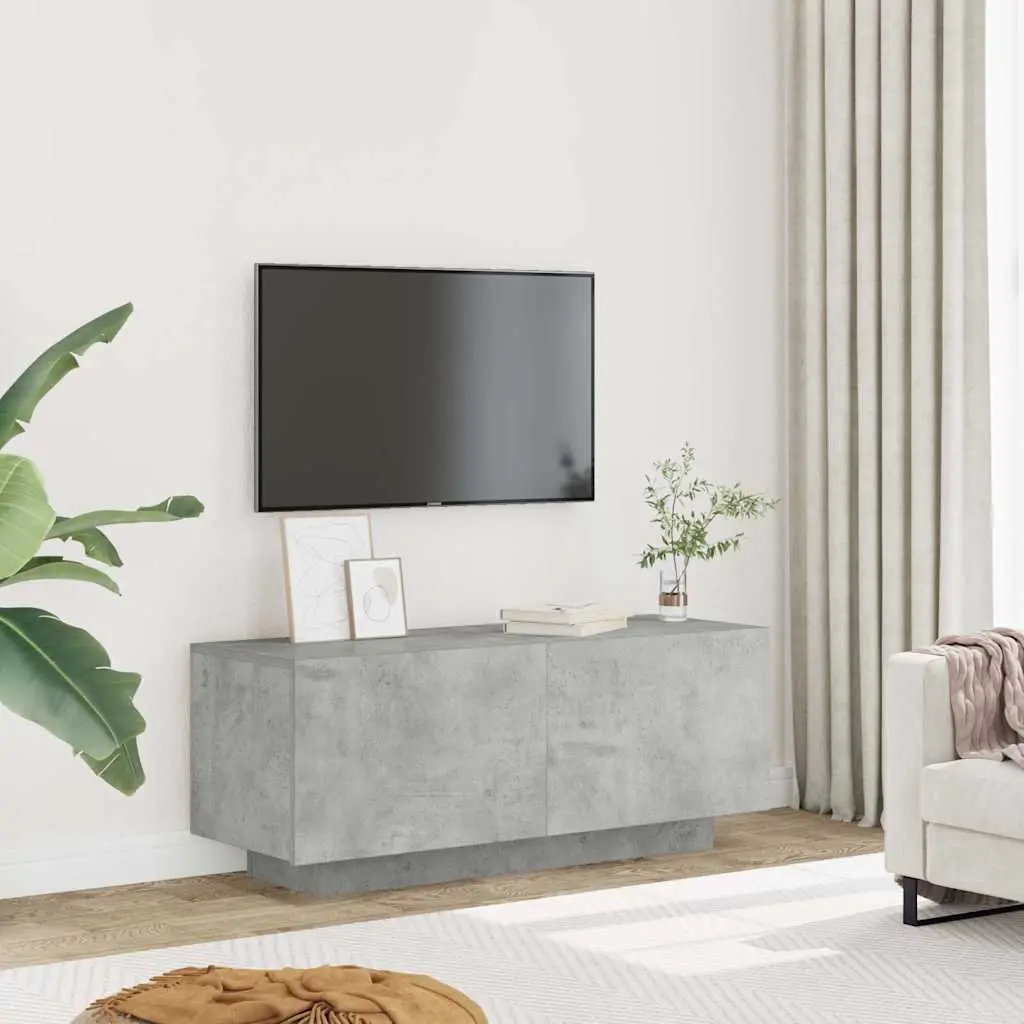 Concrete Grey Media Storage Unit 100x35x40 cm