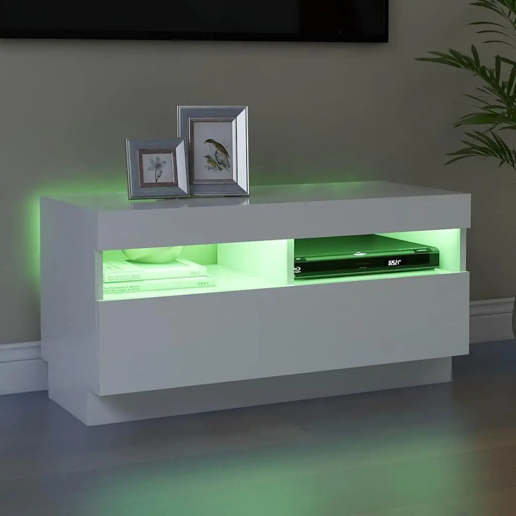 TV Cabinet for Living Room with RGB LED Lights 80x35x40cm