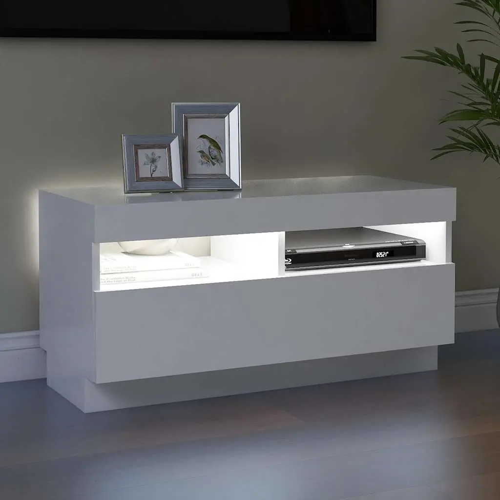 TV Cabinet for Living Room with RGB LED Lights 80x35x40cm