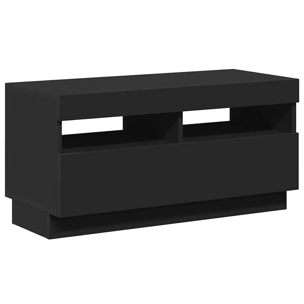 TV Cabinet for Living Room with RGB LED Lights Black 80x35x40cm