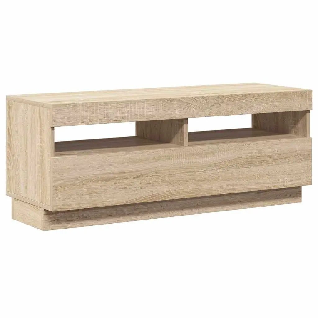 TV Cabinet for Living Room with RGB LED Lights Brown 100 x 35 x 40 cm