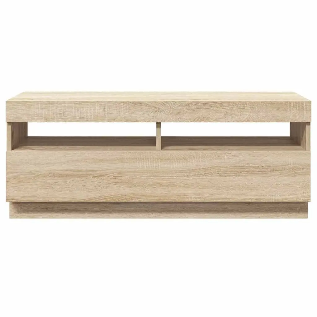 TV Cabinet for Living Room with RGB LED Lights Brown 100 x 35 x 40 cm