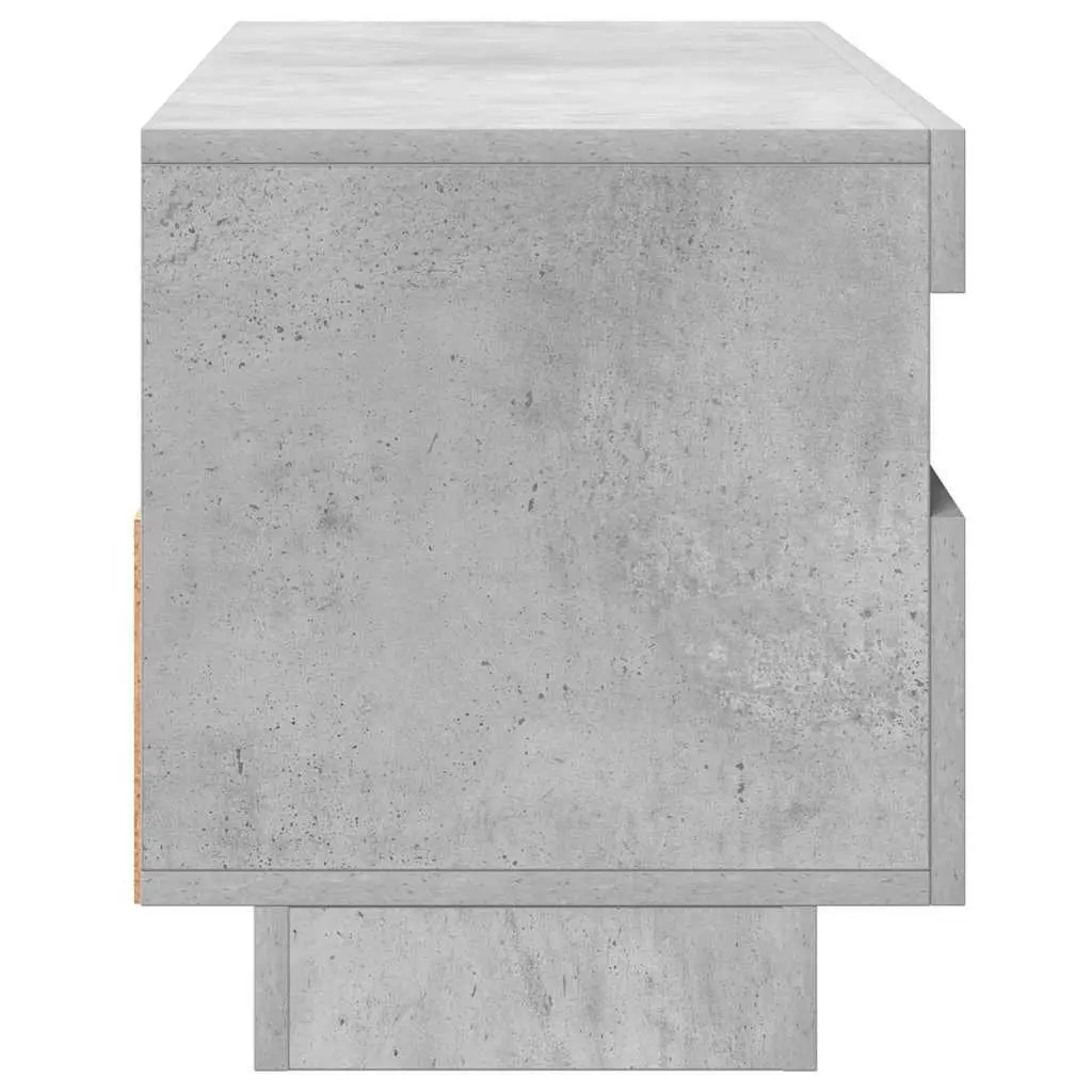 Grey Media Storage Unit with LED Lights, 100 x 35 x 40 cm