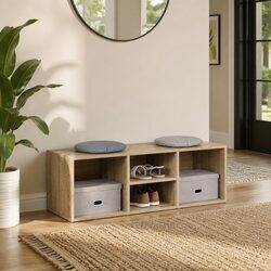 Dimensions of Brown Shoe Storage Bench: 105 x 35 x 35 cm