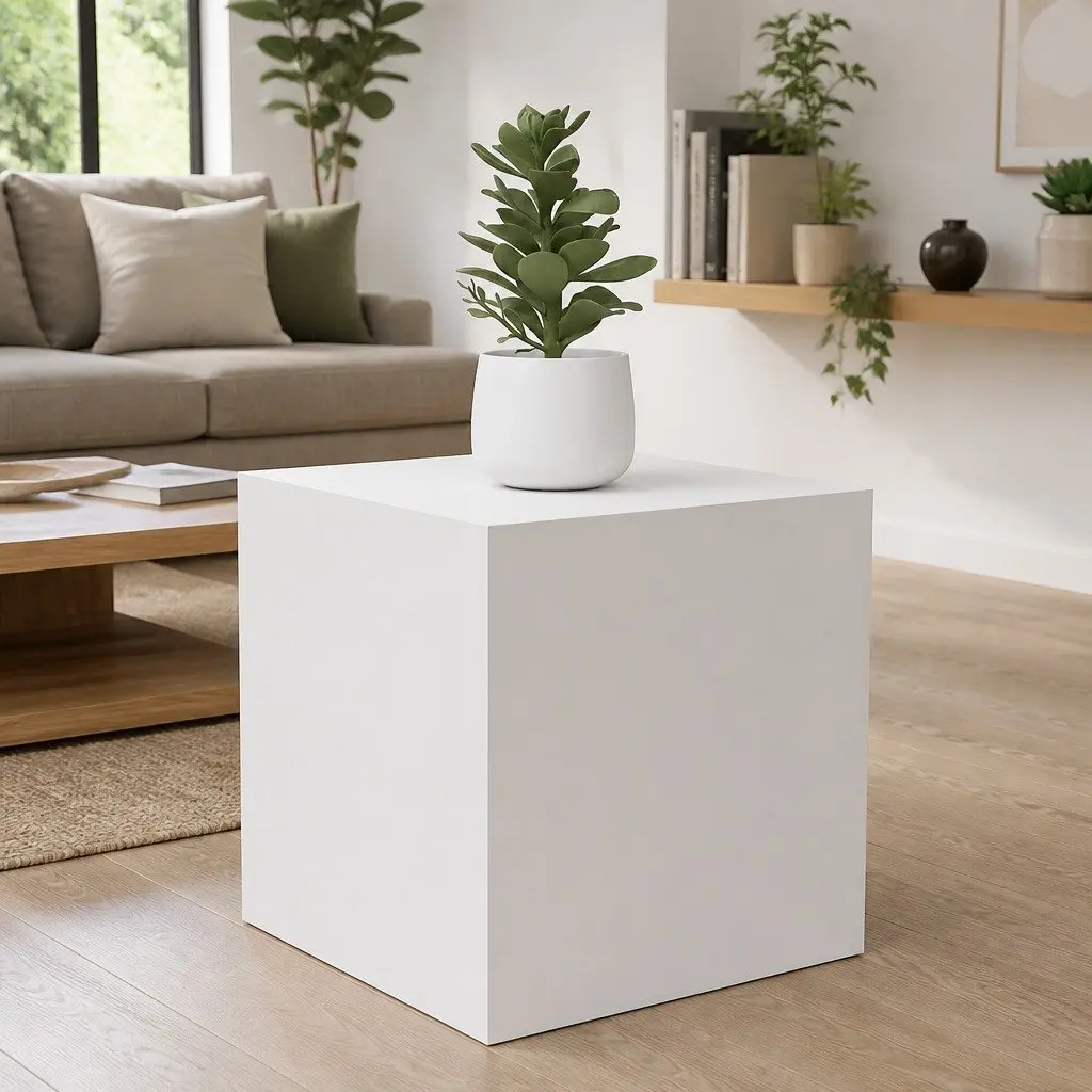 Wall Mounted TV Cabinet Set 2 Pieces White Storage Unit Floating Shelf