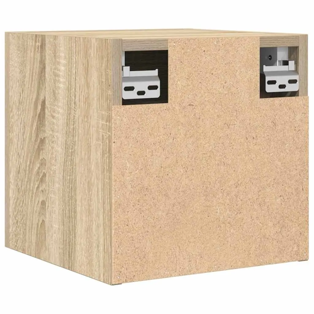 Wall Mounted TV Cabinet Storage Unit Set 4 Pieces Sonoma Oak