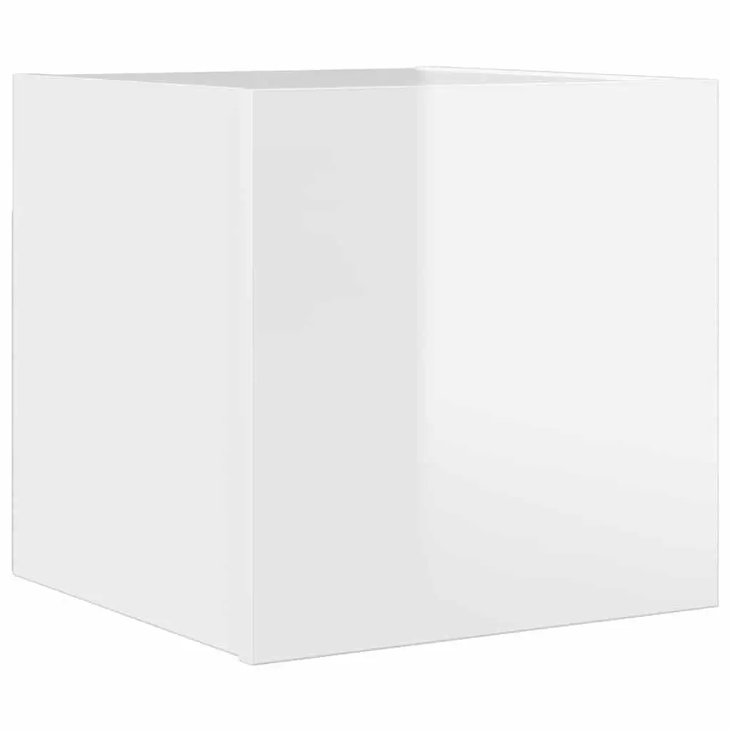 Wall Mounted TV Cabinet for Living Room High Gloss White 30.5 x 30 x 30 cm
