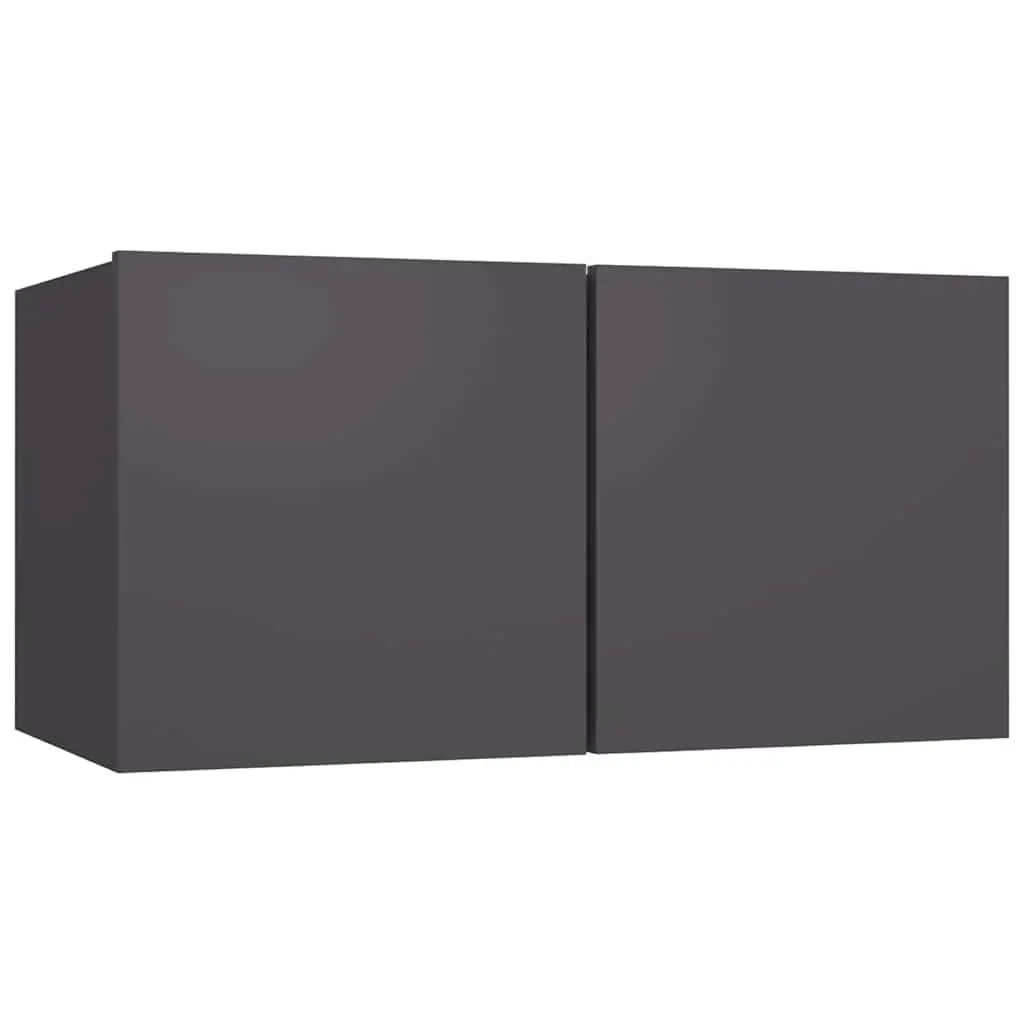 Grey Wall-Mounted TV Cabinet Set 60x30x30cm