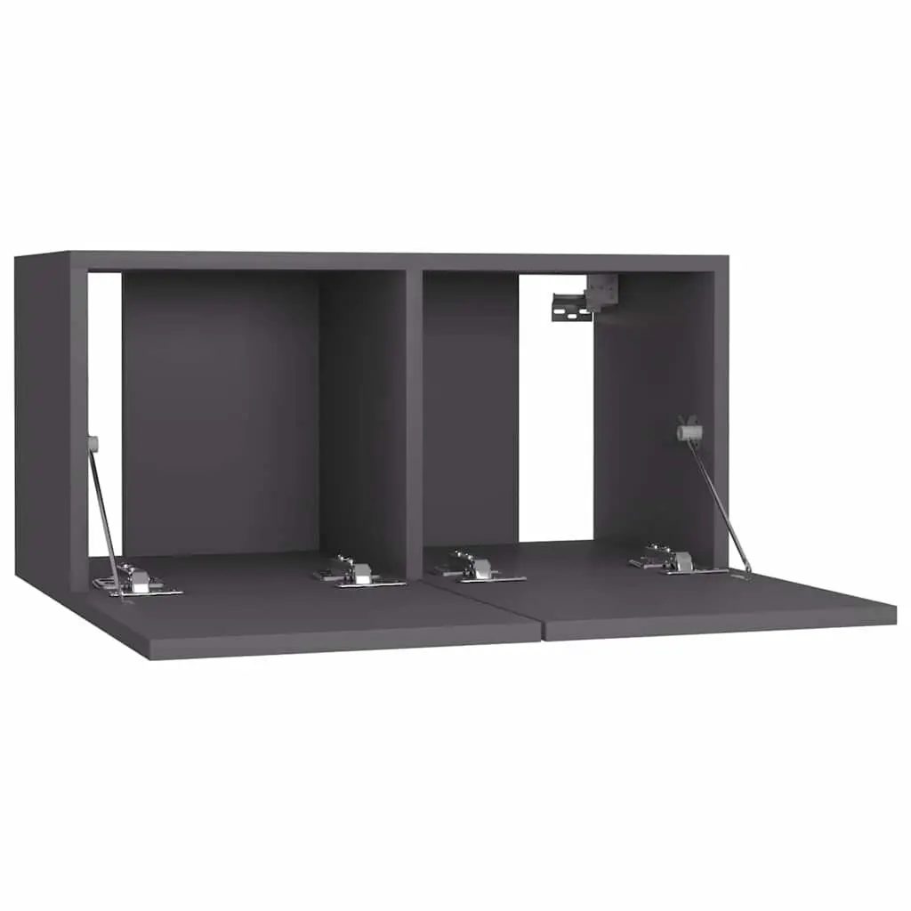 Grey Wall-Mounted TV Cabinet Set 60x30x30cm