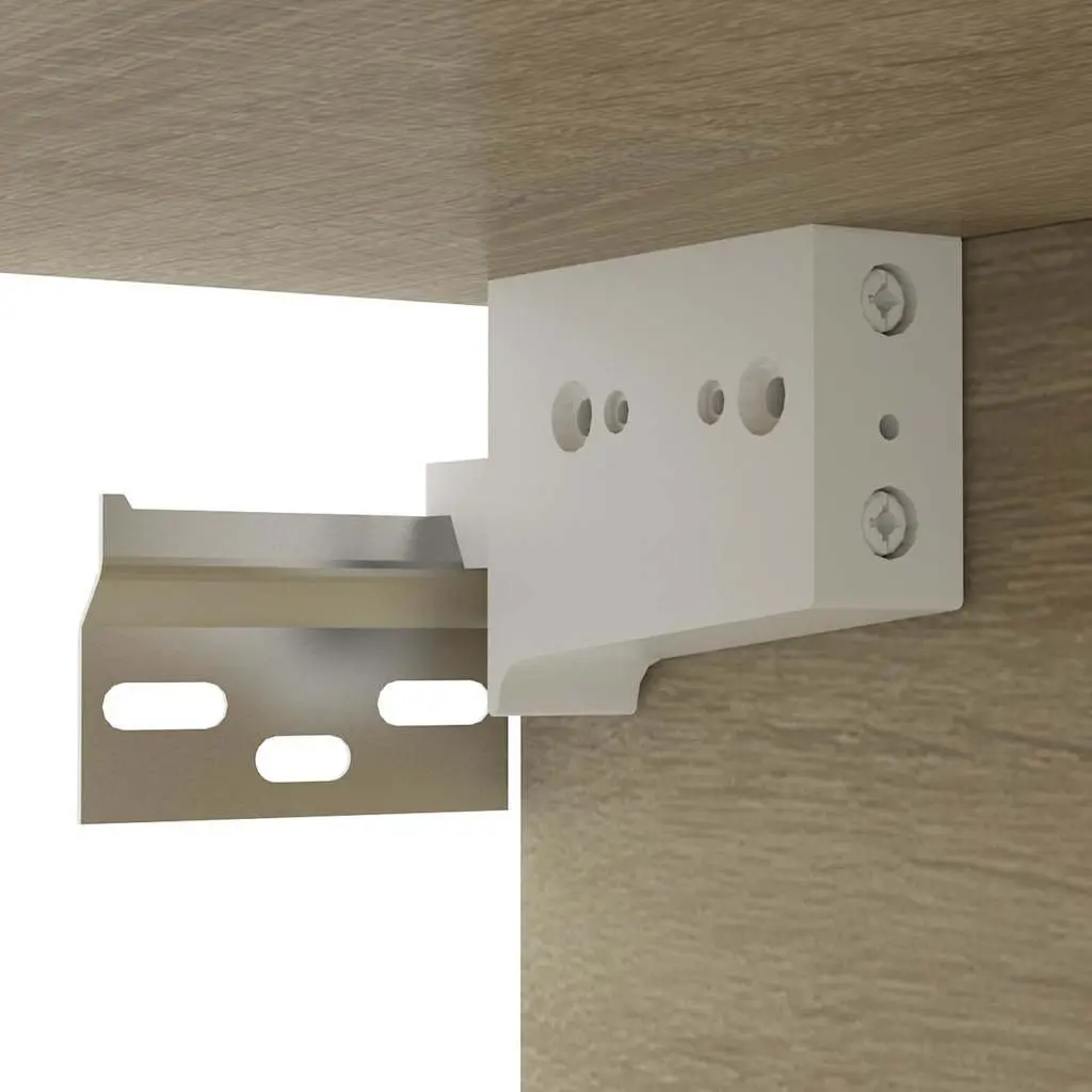 Hanging TV Cabinet Wall Mount Modern Living Room Storage Unit 60 x 30 x 30 cm White Sonoma Oak