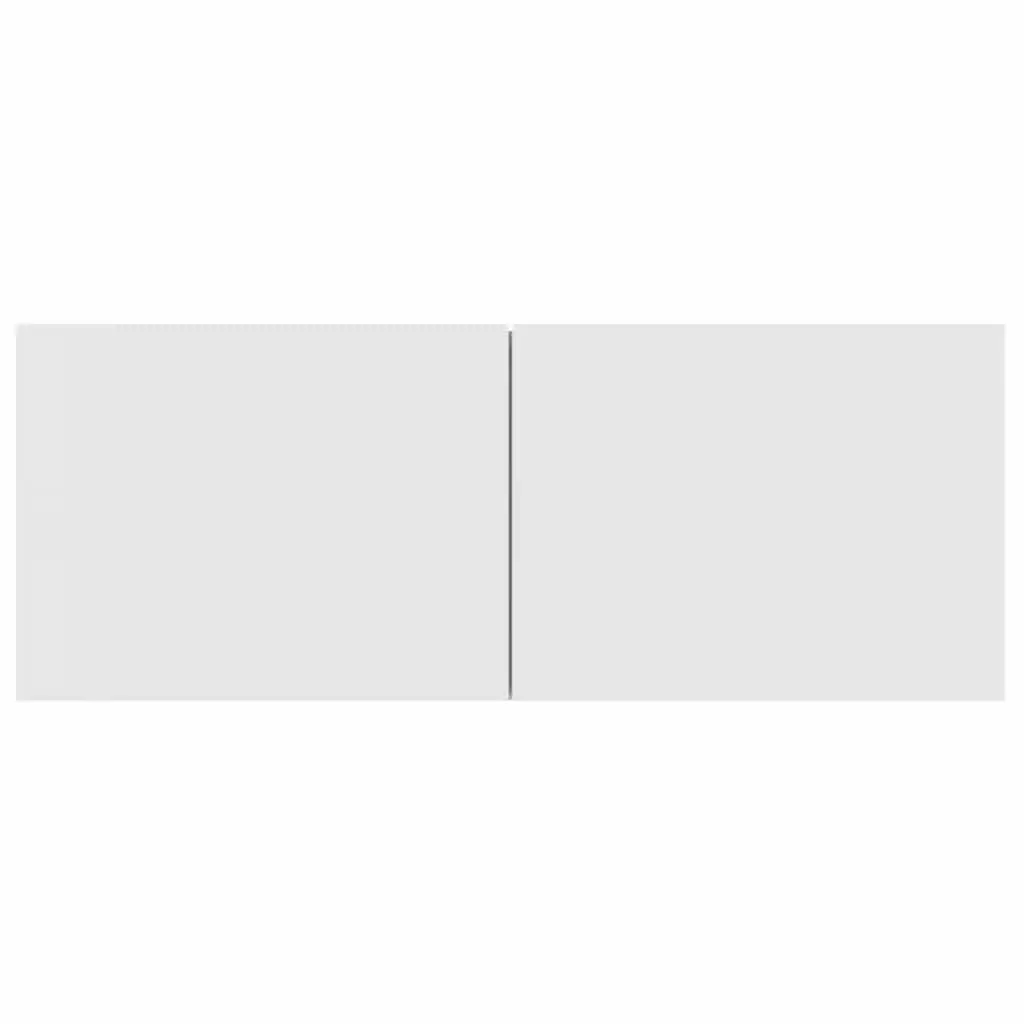 TV Cabinets 2 pcs White Wall-Mounted Storage Units Engineered Wood 80x30x30 cm