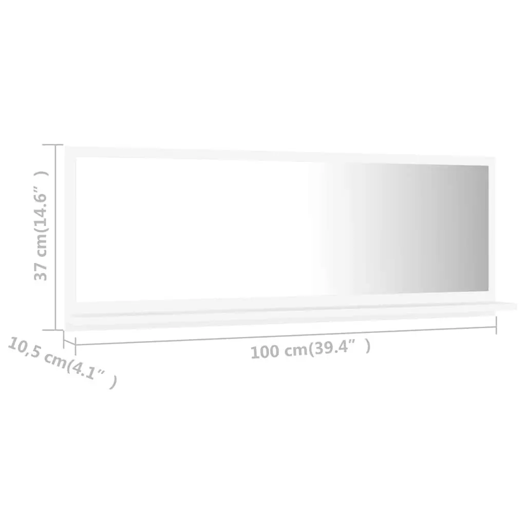 Wall-Mounted Bathroom Mirror Unit