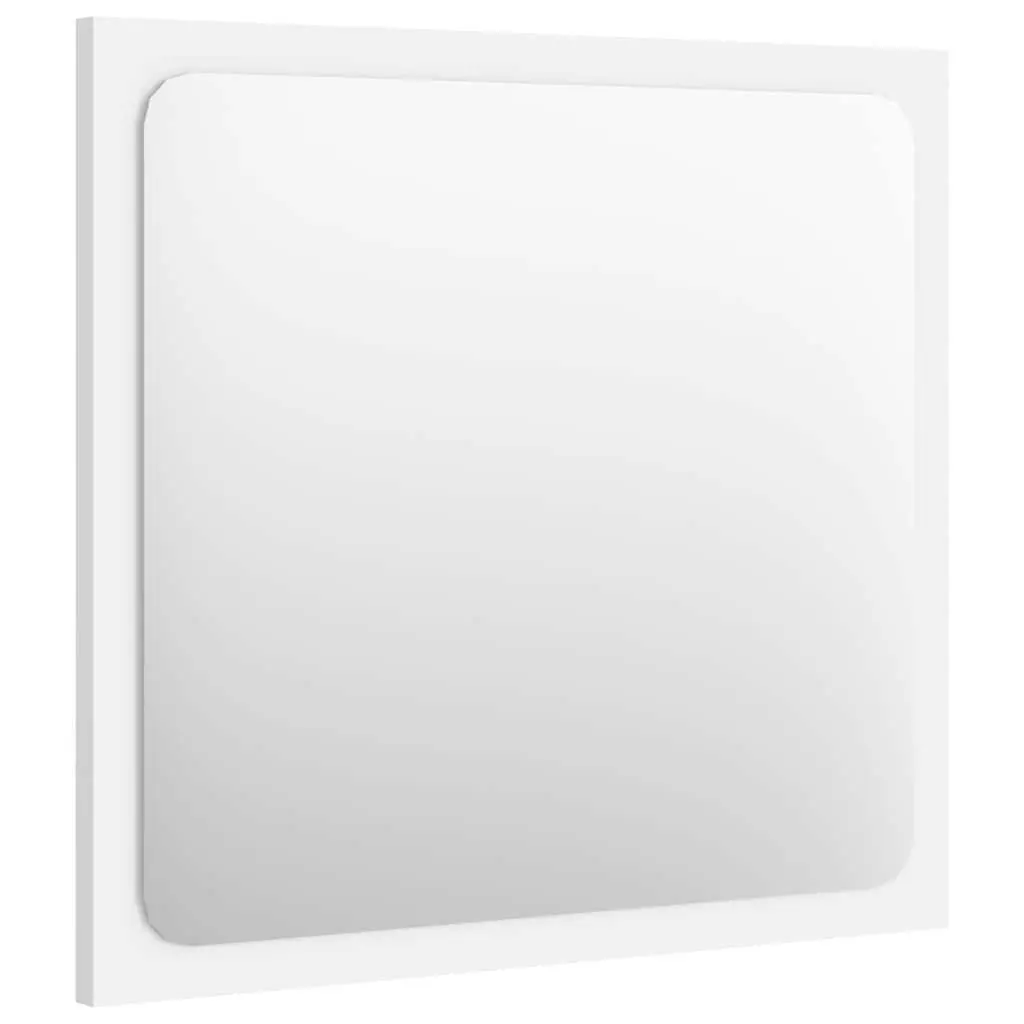 White Engineered Wood Bathroom Storage Set 2 Piece Mirror Cabinet