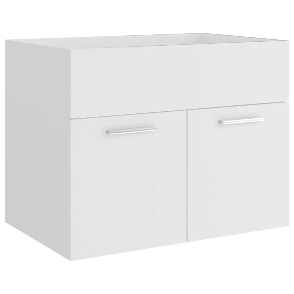 2-Piece White Engineered Wood Bathroom Set