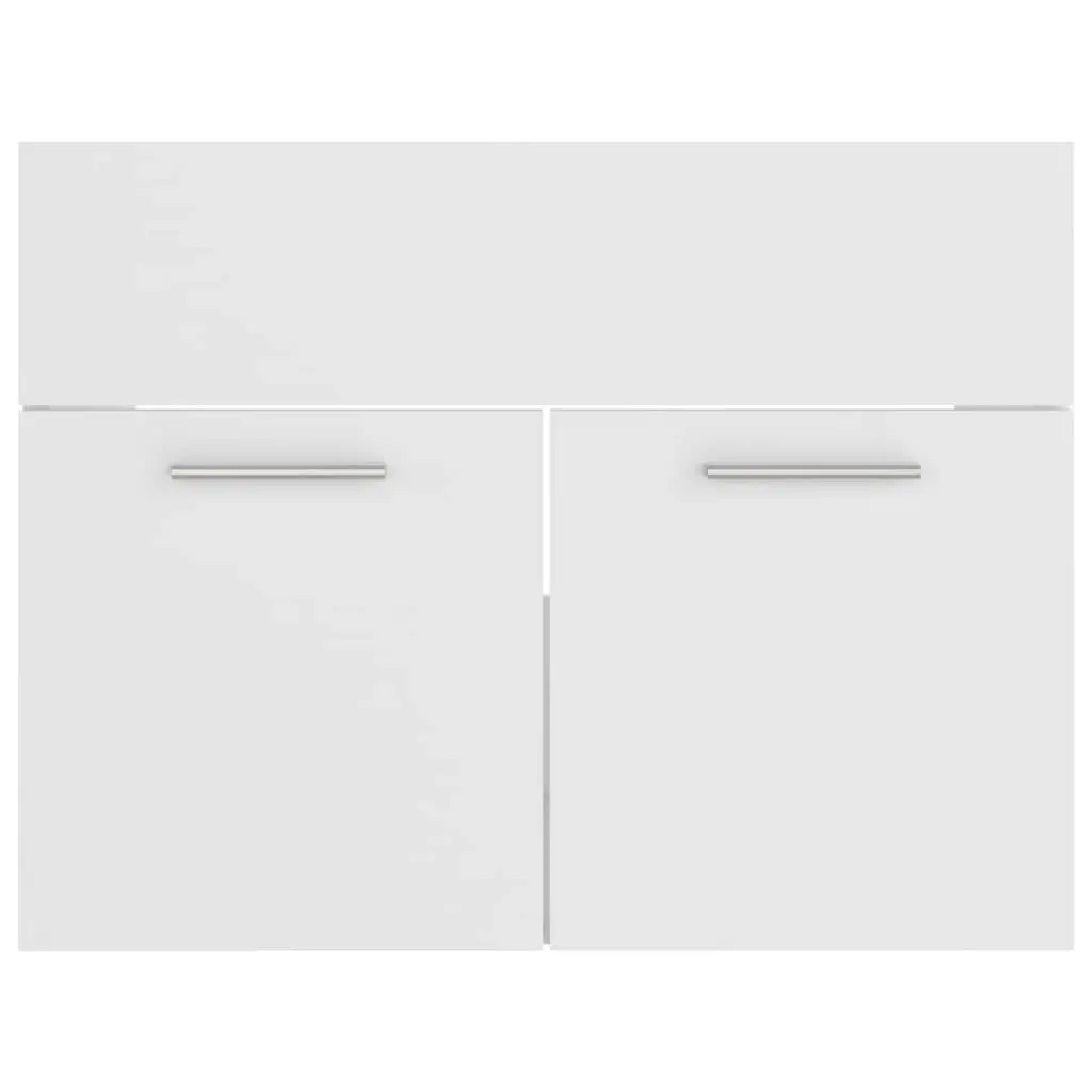 2-Piece White Engineered Wood Bathroom Set