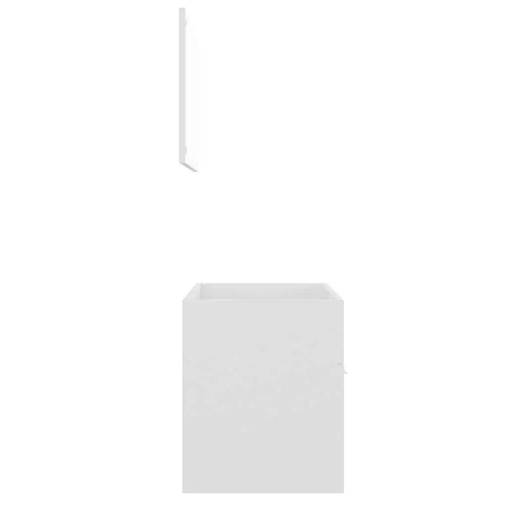 2-Piece White Engineered Wood Bathroom Set