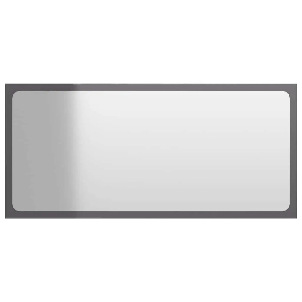Bathroom Furniture Set Grey High Gloss 2 Piece for Storage and Organization