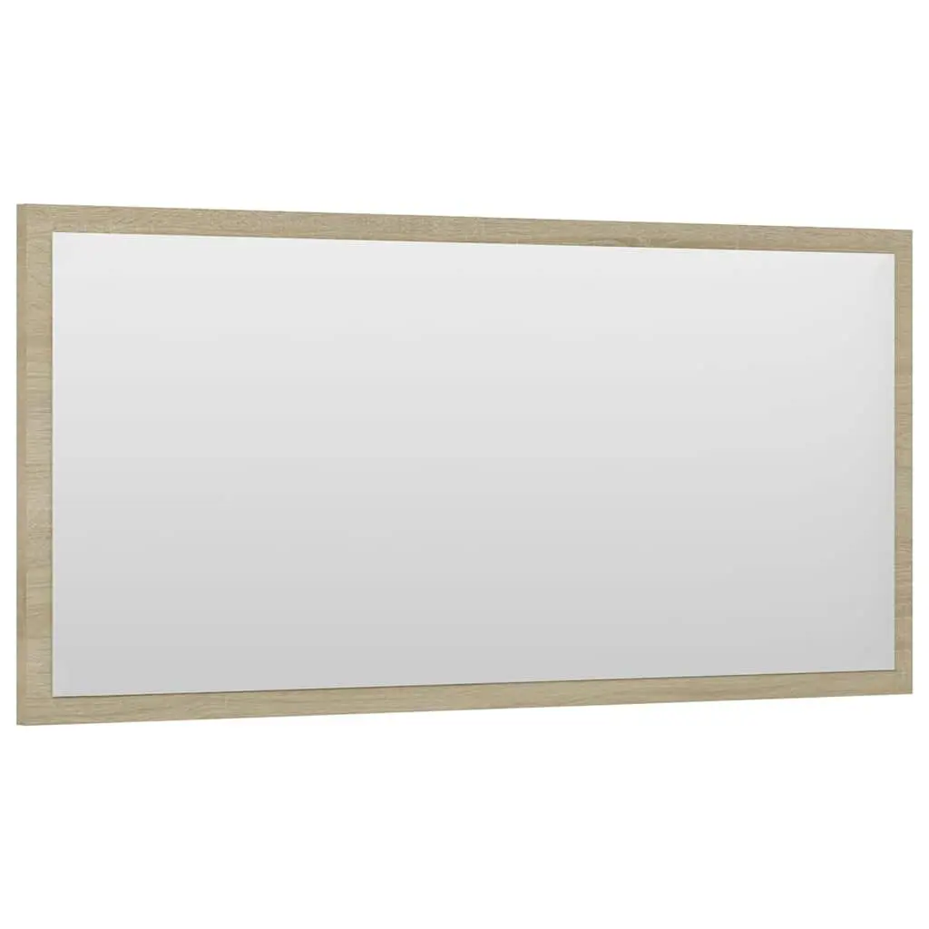Bathroom Furniture Set 2 Piece White Sonoma Oak Mirror Cabinet